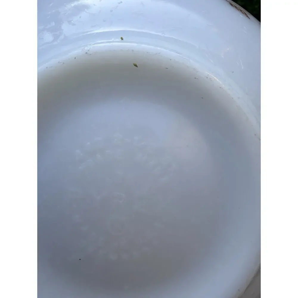 Vintage Pyrex Early American Cinderella Mixing Bowl 2.5 Quart Brown On White 44